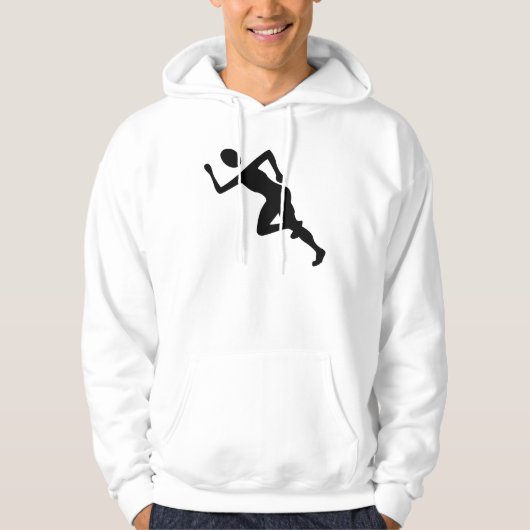 Hardlopen - Zwart Hoodie (Voorkant)