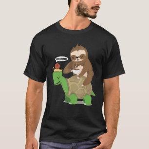 Hardlopend Team Luiaard Slak Schildpad Rugzak Lan T-shirt