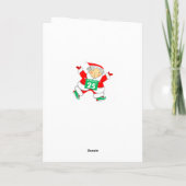 Hardlopende hardloper Kerstmis Feestdagen Kaart (Achterkant)