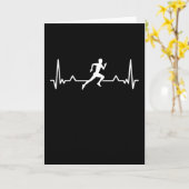 Hardlopende Hartslagloper Fun cadeau Kaart (Gele Bloem)