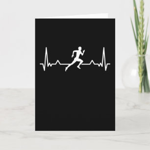 Hardlopende Hartslagloper Funny Cadeau Kaart