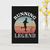 Hardlopende Legende Funny Joggen Runner Cadeau Kaart (Gele Bloem)