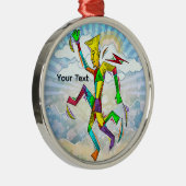 Hardlopende Man Metalen Ornament (Rechts)