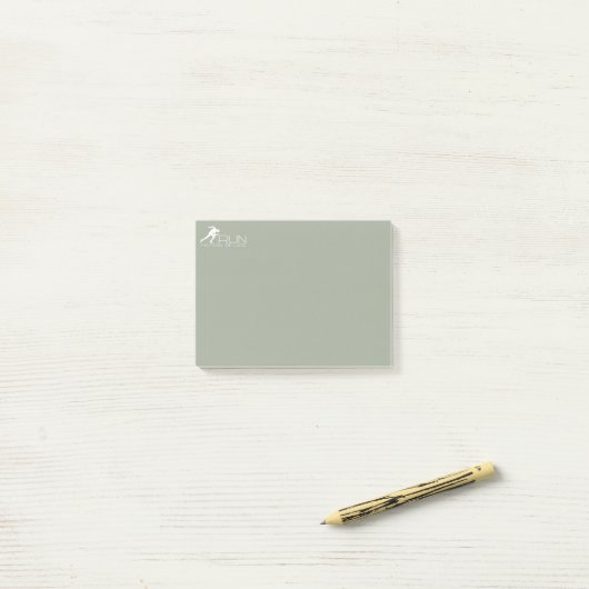 Hardlopende man post-it® notes (Op bureau)