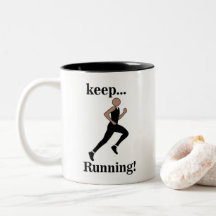 Hardlopende Renner Atleet Marathonloper Tweekleurige Koffiemok