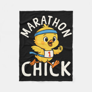 Hardlopende Renner Halve Marathon Kippenmeisje Vin Fleece Deken