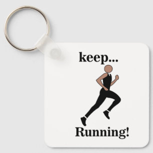 Hardlopende Renner Sport Atleet Coach Sleutelhanger