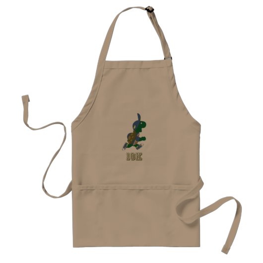 Hardlopende Schildpad 10K - Blauw Standaard Schort (Voorkant)