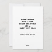 Hardloper Atletiek Kerstmis Feestdagenkaart (Achterkant)