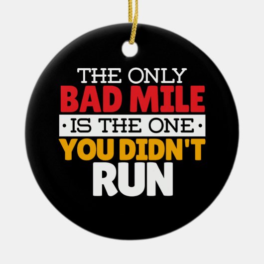Hardloper - Grappige slechte kilometer hardloop ci Keramisch Ornament (Voorkant)