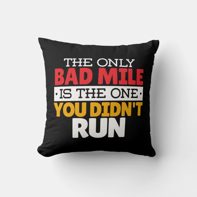 Hardloper - Grappige slechte kilometer hardloop ci Kussen (Voorkant)