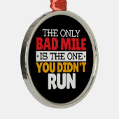 Hardloper - Grappige slechte kilometer hardloop ci Metalen Ornament (Rechts)