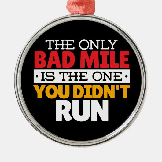 Hardloper - Grappige slechte kilometer hardloop ci Metalen Ornament (Voorkant)