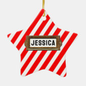 Hardloper Kerst Collectie Keramisch Ornament (Achterkant)