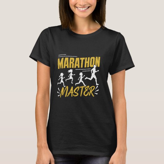 Hardloper MARATHON MASTER Hardlopen Grappig Marath T-shirt (Voorkant)