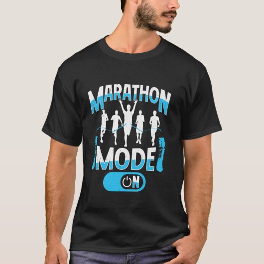 Hardloper MARATHON MODUS AAN Hardlopen Grappige Ma T-shirt (Voorkant)