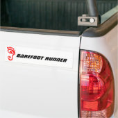 Hardloper op blote voeten bumpersticker (Op Truck)
