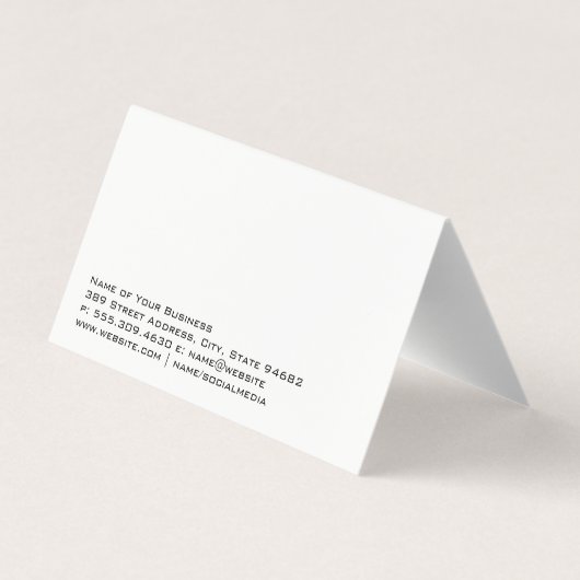 Hardloper op de baan visitekaartje (Achterkant)