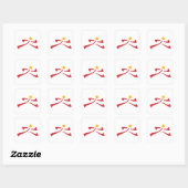Hardloper pictogram vierkante sticker (Vel)
