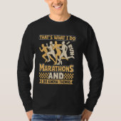 Hardlopers DAT IS WAT IK DOE IK LOOP MARATHONS Fun T-shirt (Voorkant)