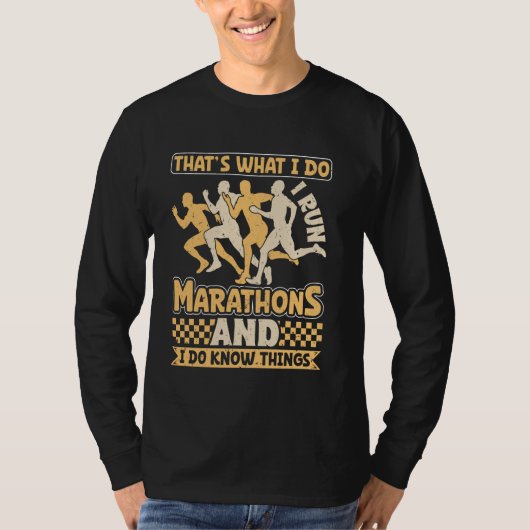 Hardlopers DAT IS WAT IK DOE IK LOOP MARATHONS Fun T-shirt (Voorkant)