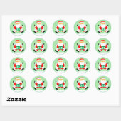 Hardlopers Kerst Vakantie Ronde Sticker (Vel)