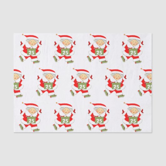 Hardlopers Kerst Vouwpapier Tissuepapier (Voorkant)