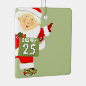 Hardlopers Kerstcadeau Keramisch Ornament (Rechts)