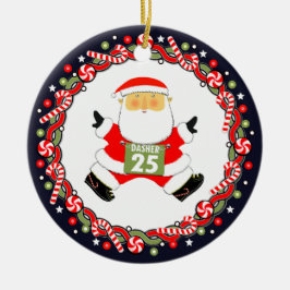 Hardlopers Kerstcadeau Keramisch Ornament