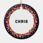 Hardlopers Kerstcadeau Keramisch Ornament (Achterkant)