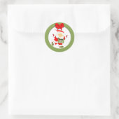 Hardlopers Kerstvakantie Ronde Sticker (Tas)