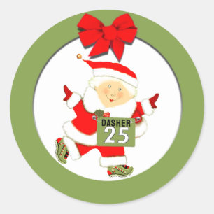 Hardlopers Kerstvakantie Ronde Sticker