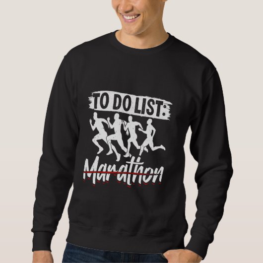 Hardlopers TO DO LIJST MARATHON Hardlopen Grappige Trui (Voorkant)