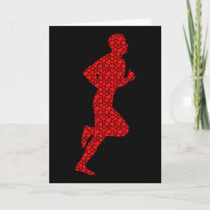 Hardlopers Valentijnsharten Liefde Runner Silhouet Kaart