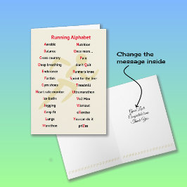 Hardlopersalfabet sportief thema kaart