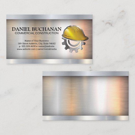 hardmetalen Petten tandwiel | blauwe kraag Visitekaartje (Voorkant / Achterkant)