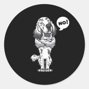 Hardnekkig Engels Setter Dog grappig Ronde Sticker