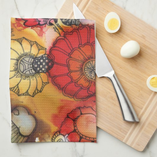 "Hardnekkig" keukenhanddoek (Quarter Fold)