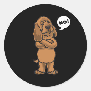 Hardnekkige Basset fauve de Bretagne Hond grappig Ronde Sticker