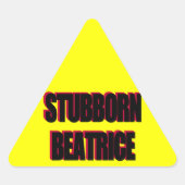 Hardnekkige Beatrice Sticker (Voorkant)