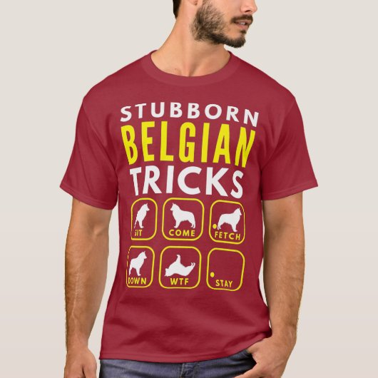 Hardnekkige Belgische trucs - Hondentraining Premi T-shirt (Voorkant)