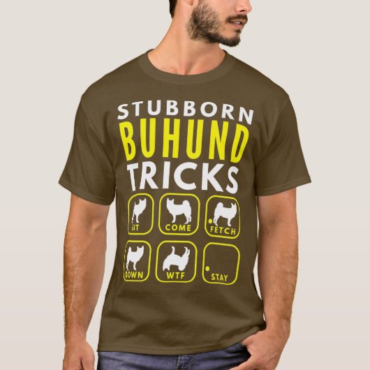 Hardnekkige Buhund trucs - Hondentraining Premium T-shirt (Voorkant)