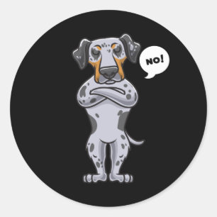 Hardnekkige Catahoula Leopard Hond grappig Ronde Sticker