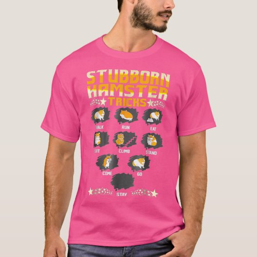 Hardnekkige Hamster Tricks Huisdieren Liefde Grapp T-shirt (Voorkant)