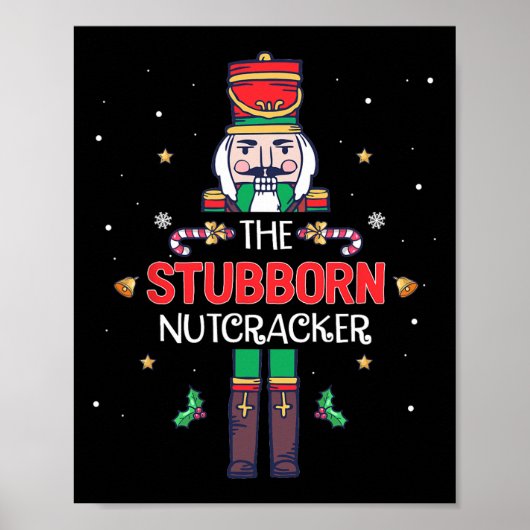 Hardnekkige Notenkraker Leuke Kerstmis Familie Mat Poster (Voorkant)