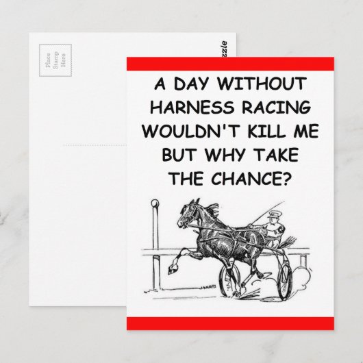 hardnekkige races briefkaart (Voorkant / Achterkant)