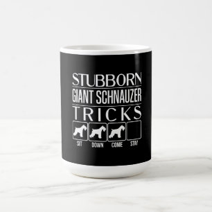 Hardnekkige reuzenschnauzer trucs, grappige reuzen koffiemok