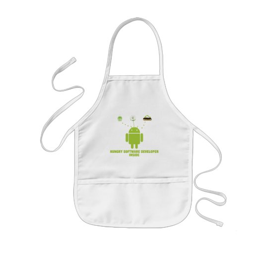 Hardnekkige softwareontwikkelaar binnen (Android) Kinder Schort (Voorkant)
