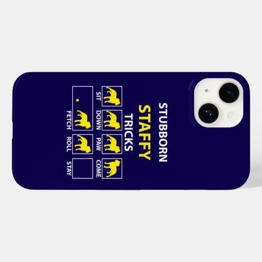 Hardnekkige Staffy Tricks Case-Mate iPhone Case (Achterkant (horizontaal))