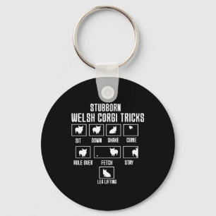 Hardnekkige Welsh Corgi Tricks Sleutelhanger